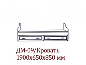 ДМ-09 Кровать (Без матраца 0,8*1,86 ) в Лянторе - lyantor.магазин96.com | фото