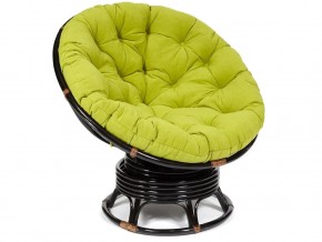 Кресло-качалка Papasan w 23/01 B с подушкой Antique brown, флок Олива в Лянторе - lyantor.магазин96.com | фото