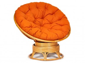 Кресло-качалка Papasan w 23/01 B с подушкой Honey, ткань Оранжевый в Лянторе - lyantor.магазин96.com | фото