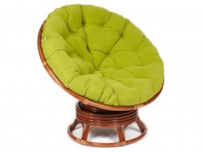 Кресло-качалка Papasan w 23/01 B с подушкой Pecan, флок Олива в Лянторе - lyantor.магазин96.com | фото