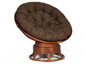 Кресло-качалка Papasan w 23/01 B с подушкой Pecan, ткань Коричневый в Лянторе - lyantor.магазин96.com | фото