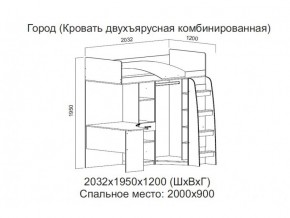 Кровать двухъярусная комбинированная в Лянторе - lyantor.магазин96.com | фото