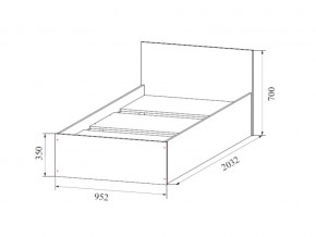 Кровать одинарная (Без матраца 0,9*2,0) в Лянторе - lyantor.магазин96.com | фото