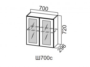 Ш700с/720 Шкаф навесной 700/720 (со стеклом) в Лянторе - lyantor.магазин96.com | фото