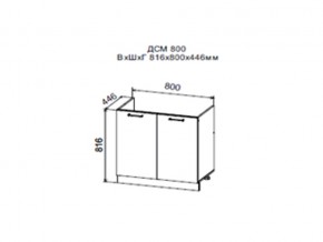 Шкаф нижний ДСМ800 под мойку в Лянторе - lyantor.магазин96.com | фото
